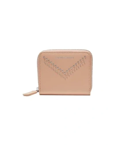 Shop Emporio Armani Woman Wallet Sand Size - Bovine Leather In Beige