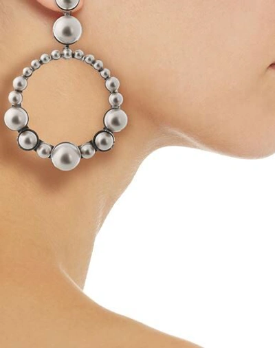 Shop Elizabeth Cole Earrings In Light Grey