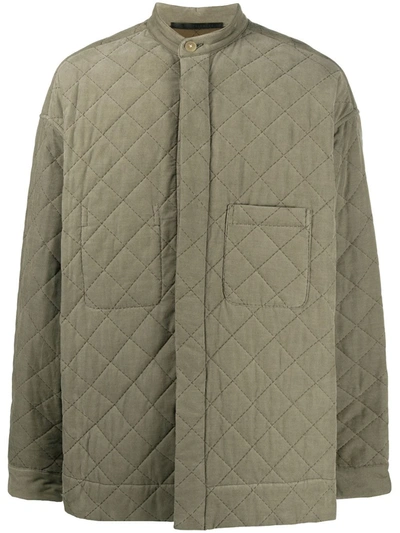 Shop Haider Ackermann Quilted Oversized-fit Jacket In Green