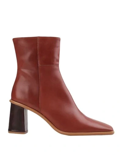 Shop Alohas Ankle Boots In Brown