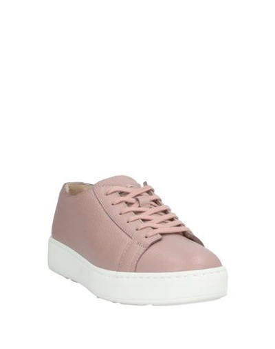 Shop Santoni Sneakers In Pastel Pink