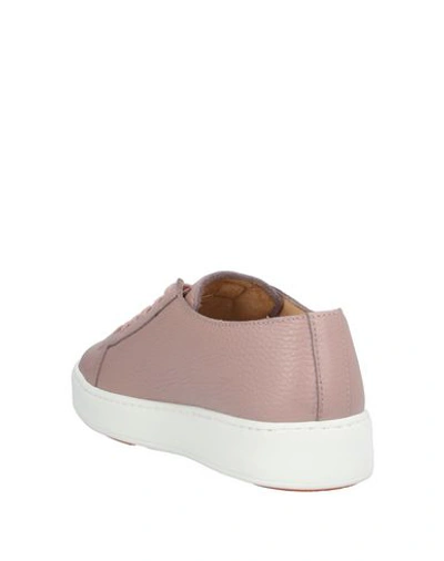 Shop Santoni Sneakers In Pastel Pink