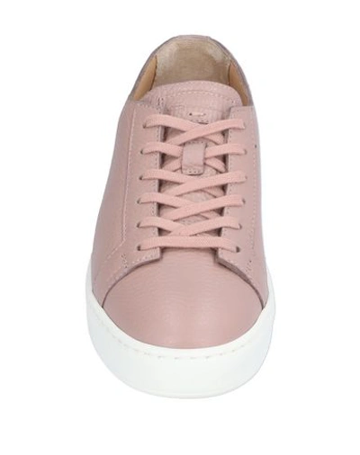 Shop Santoni Sneakers In Pastel Pink