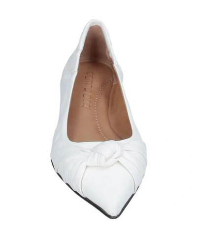Shop Pomme D'or Ballet Flats In White