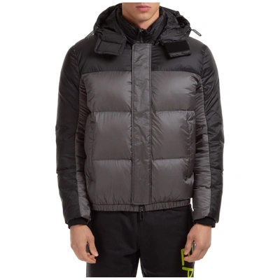 Shop Emporio Armani Men's Outerwear Down Jacket Blouson Hood In Grey