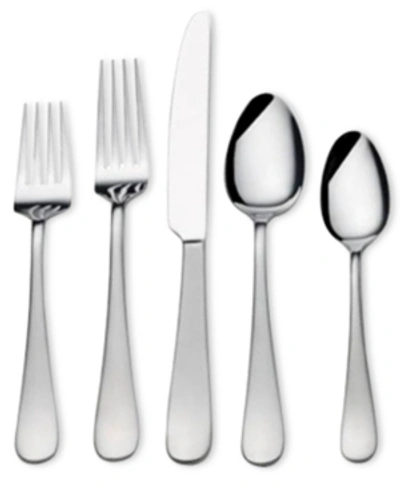 Shop Mikasa Gourmet Basics By  18/0 Stainless Steel 20-pc. Satin Symmetry Flatware Set, Service For 4 In Grey Group