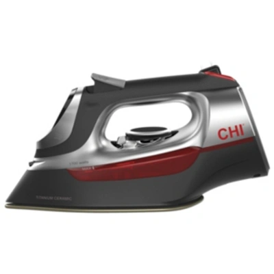 Chi Home Chi Electronic Iron With Retractable Cord And Titanium-infused Ceramic Soleplate In Black