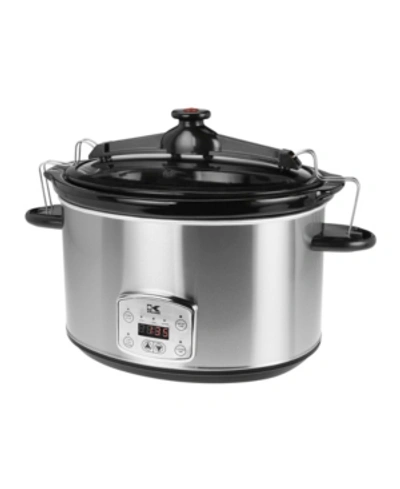 Shop Kalorik 8 Qt. Digital Slow Cooker With Locking Lid In Stainless Steel