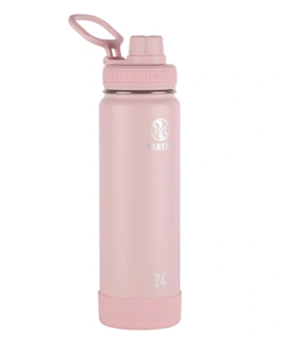 Shop Takeya Actives 24oz Insulated Stainless Steel Water Bottle With Insulated Spout Lid In Blush