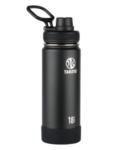 Shop Takeya Actives 18oz Insulated Stainless Steel Water Bottle With Insulated Spout Lid In Onyx