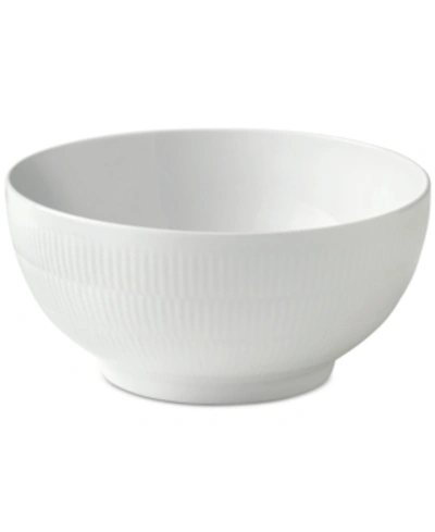 Royal Copenhagen White Fluted Large 9.5" Serving Bowl In White