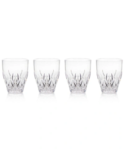 Shop Q Squared Aurora Clear Stemless Wine Glasses, Set Of 4