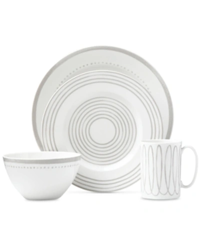 Shop Kate Spade New York Charlotte Street West Grey Collection 4-piece Place Setting In White