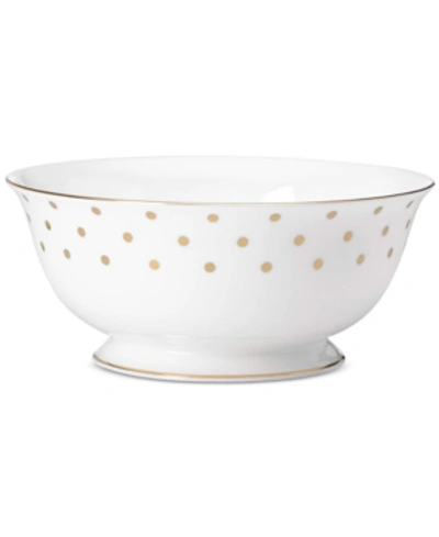 Shop Kate Spade New York Larabee Road Gold Collection Bone China Serving Bowl In White