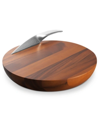 Shop Nambe Harmony Cheese Board With Knife In Brown
