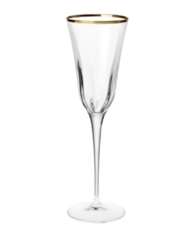 Vietri Optical Gold Champagne Flute In Gold