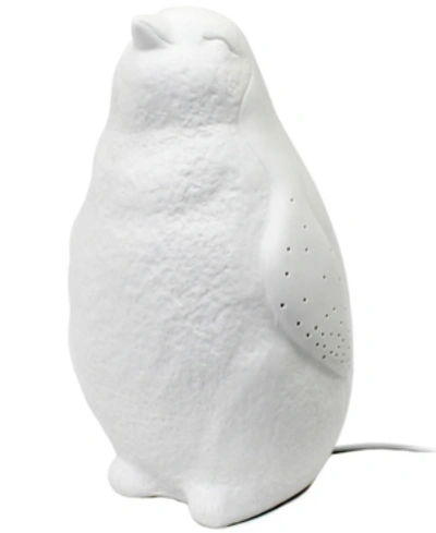 Shop All The Rages Simple Designs Porcelain Arctic Penguin Shaped Table Lamp In White