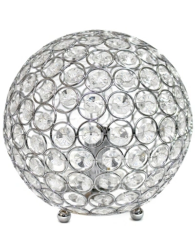 Shop All The Rages Elegant Designs Crystal Ball Sequin Table Lamp In Chrome