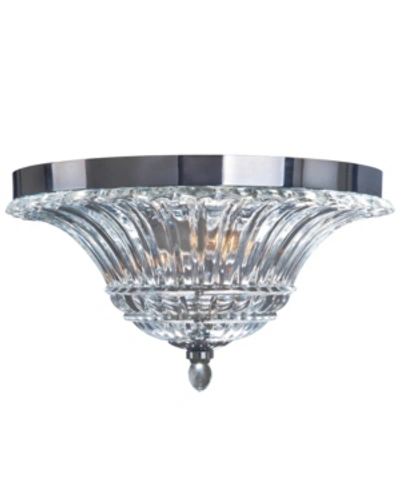 Shop All The Rages Elegant Designs 2 Light Glass Ceiling Light Glacier Petal Flushmount In Chrome