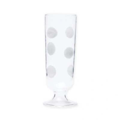 Vietri Drop Champagne Glass In White