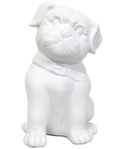 Shop All The Rages Simple Designs Porcelain Puppy Dog Shaped Table Lamp In White