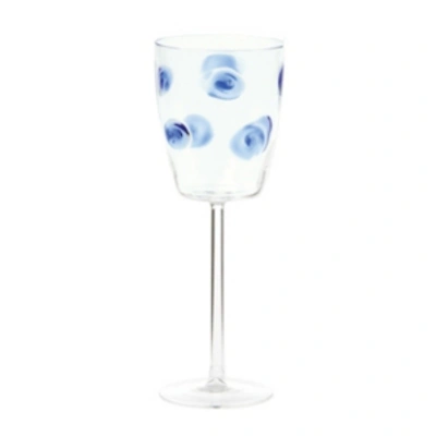 Shop Vietri Drop Wine Glass In Blue