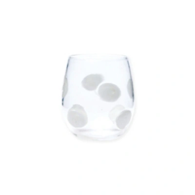 Vietri Drop Stemless Wine Glass In White