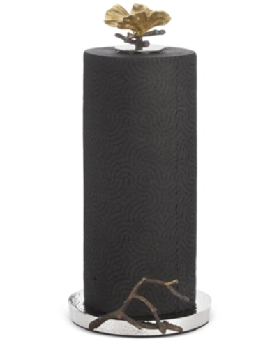 Shop Michael Aram Butterfly Ginkgo Paper Towel Holder In Silver