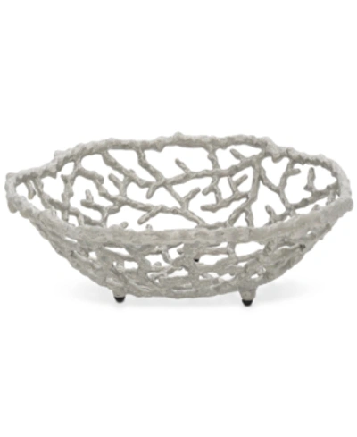 Shop Michael Aram Ocean Reef Bread Basket In Silver