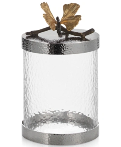 Michael Aram Butterfly Ginkgo Small Kitchen Canister In Silver