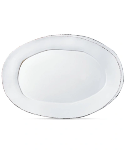 Shop Vietri Lastra Collection Oval Platter In White