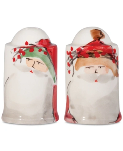 Vietri Old St. Nick Salt-and-pepper Shaker Set In Handpainted