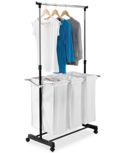 Shop Honey Can Do Rolling Laundry Cart With Hanging Bar