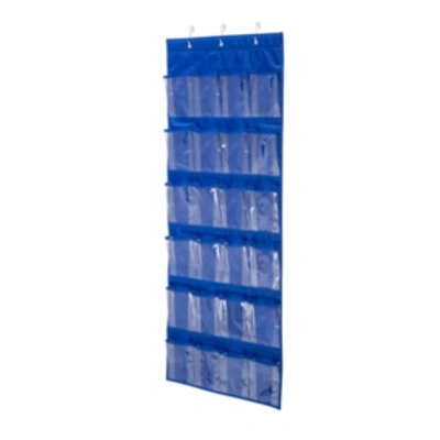 Shop Honey Can Do 24-pocket Over-the-door Shoe Organizer In Blue