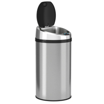 Shop Halo Itouchless 8 Gallon Round Sensor Trash Can With Deodorizer, Stainless Steel In Silver