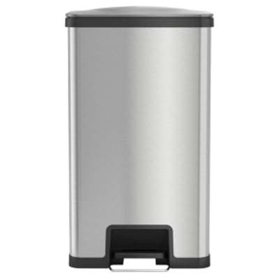 Shop Halo Itouchless Airstep 18 Gallon Step Trash Can With Deodorizer, Stainless Steel In Silver