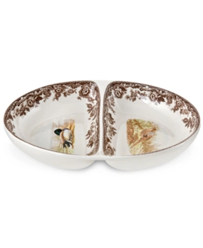 Shop Spode Woodland Bird Divided Dish In Brown