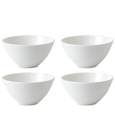 Wedgwood Gio Set Of 4 Bone China Dip Bowls In White