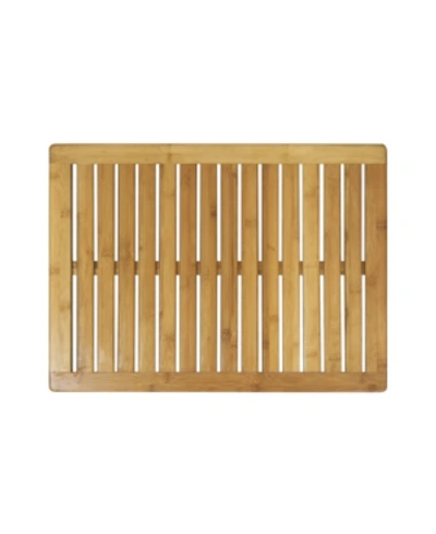 Shop Oceanstar Bamboo Floor And Shower Mat In Teak Color