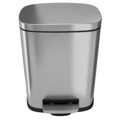Shop Halo 5 L / 1.32 Gal Premium Stainless Steel Step Trash Can In Silver