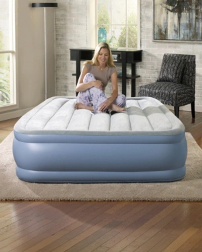 Shop Simmons Beautyrest Hi Loft Full Size Raised Air Bed Mattress With Express Pump In Light Blue