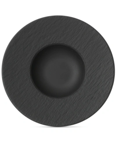 Villeroy & Boch Ack Manufacture Rock Porcelain Pasta Plate&nbsp;29cm In Black