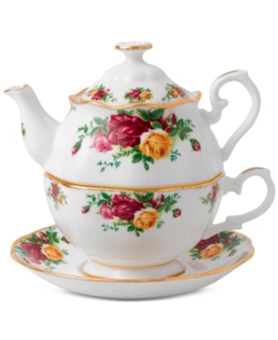Shop Royal Albert Old Country Roses Tea For One Set In White
