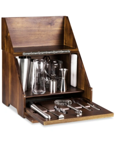 Shop Picnic Time By  Madison Acacia Tabletop Bar In Brown