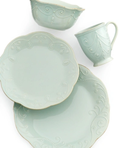 Shop Lenox Dinnerware, French Perle 4 Piece Place Setting In Ice Blue