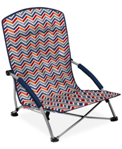 Shop Picnic Time By  Vibe Tranquility Portable Beach Chair In Navy