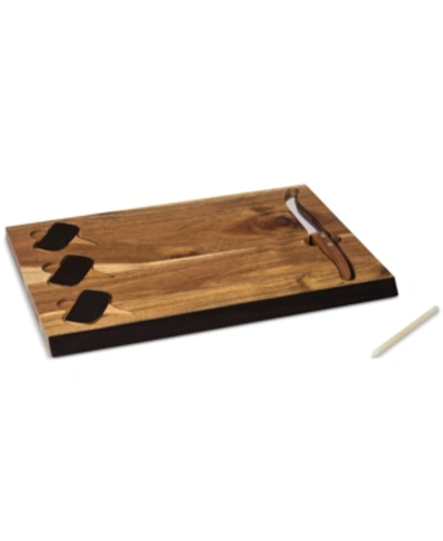 Shop Picnic Time Toscana By  Delio Acacia Wood Cheese Board & Tools Set In Dark Brown