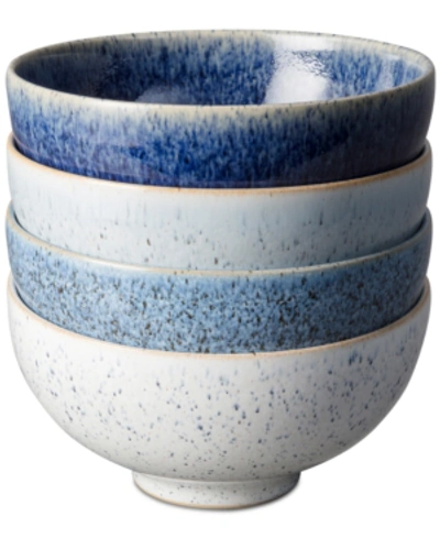 Denby Studio Blue 4-pc. Rice Bowl Set In Blue
