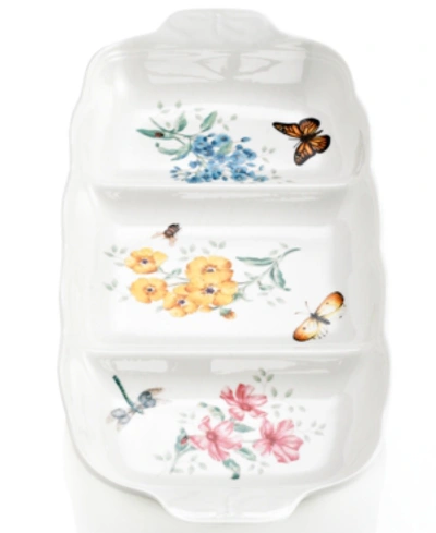 Shop Lenox Butterfly Meadow Porcelain Three-part Divided Server