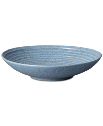 Denby Studio Blue Flint Large Ridged Bowl In Blue